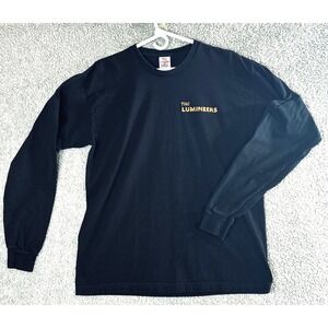 The Lumineers Long Sleeve T-Shirt Black Men Large Graphic Band Tee Bayside USA
